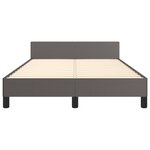 vidaXL Cadre de lit avec tête de lit gris 120x190 cm similicuir