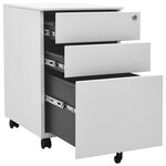 vidaXL Classeur mobile Gris clair 39x45x60 cm Acier