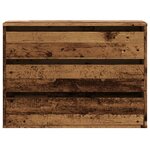 vidaXL Commode d'angle vieux bois 80x41x58 cm bois d'ingénierie