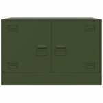 vidaXL Meuble TV vert olive 67x39x44 cm acier