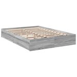vidaXL Cadre de lit à tiroirs sonoma gris 160x200 cm bois d'ingénierie