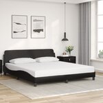 vidaXL Cadre de lit sans matelas noir 180x200 cm similicuir