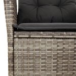 vidaXL Ensemble à manger de jardin 9 Pièces coussins gris résine tressée
