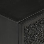 vidaXL Table de chevet Noir 40x30x50 cm Bois d'acacia et de manguier