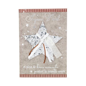 Carte de voeux - fêtes de fin d'année - joyeux noël - bonne etoile bons moments
