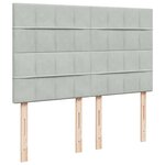 vidaXL Sommier à lattes de lit et matelas Gris clair 140x200cm Velours