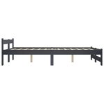 vidaXL Cadre de lit sans matelas gris foncé pin massif 140x200 cm