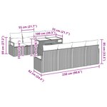 Canapé de jardin 9 pièces avec coussins Marron Poly Rotin