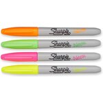 Marqueur permanent FINE Neon, blister de 4 SHARPIE