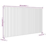 vidaXL Tête de lit murale Gris 204x3x110 cm Bois massif de pin