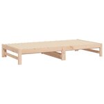 vidaXL Lit coulissant 2x(80x200) cm Bois de pin massif