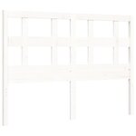 vidaXL Cadre de lit avec tête de lit blanc 120x200 cm bois massif