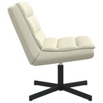 vidaXL Chaise Pivotante Crème Faux cuir Moyenne Pivotante