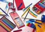 Crayon couleur JUMBO GRIP, triangulaire, rouge indien FABER-CASTELL