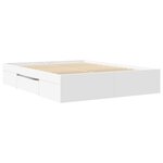 vidaXL Cadre de lit blanc 160x200 cm bois d'ingénierie