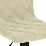 vidaXL Tabourets de bar lot de 2 crème velours