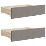 vidaXL Lit de jour avec gigogne et tiroirs sans matelas taupe 80x200cm