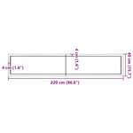 vidaXL Dessus de table bois massif traité bordure assortie