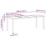 vidaXL Ensemble de salle à manger de jardin de 9 pièces en acier gris foncé
