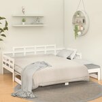 vidaXL Lit coulissant sans matelas blanc 2x(90x190) cm