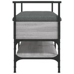 vidaXL Banc à chaussures sonoma gris 85 5x42x57 5 cm bois d'ingénierie