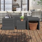 vidaXL Ensemble de boîtes de jardin 4 Pièces gris bois de pin massif