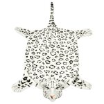 vidaXL Tapis en peluche en forme de léopard 139 cm Blanc