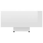 vidaXL Table basse Blanc brillant 85x55x31 cm Bois d'ingénierie