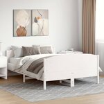 vidaXL Cadre de lit sans matelas blanc 120x190 cm bois de pin massif