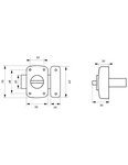 THIRARD - Verrou à bouton Alouette pour porte intérieure  50mm  acier  chromé brillant