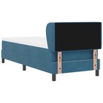 Lit Box Spring vidaXL avec Matelas Bleu Foncé 80x200 cm en Velours
