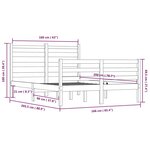 vidaXL Cadre de lit sans matelas bois massif de pin 160x200 cm