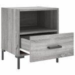 vidaXL Tables de chevet 2 Pièces sonoma gris 40x35x47 5 cm