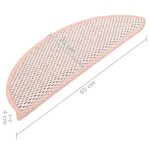 vidaXL Tapis d'escalier autocollants 15 Pièces 65x21x4 cm Rouge