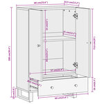 vidaXL Buffet marron et noir 60x33 5x100 cm bois massif de manguier