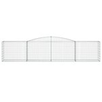 vidaXL Paniers à gabions arqués 4 Pièces 400x50x80/100 cm Fer galvanisé