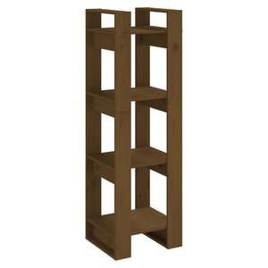 vidaXL Bibliothèque/Cloison Marron miel 41x35x125 cm Bois massif