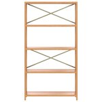 vidaXL Étagère à 5 niveaux 80x30x146 cm bois de chêne massif