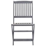 vidaXL Chaises pliables d'extérieur lot de 4 et coussins Bois d'acacia