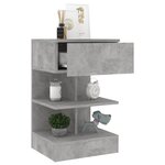 vidaXL Tables de chevet 2 Pièces Gris béton 40x35x65 cm