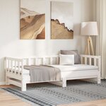 vidaXL Lit de jour et lit gigogne sans matelas 80x200 cm bois massif