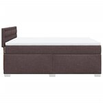 vidaXL Sommier à lattes de lit avec matelas Marron foncé 140x200 cm