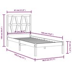 vidaXL Cadre de lit sans matelas noir bois massif