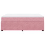 vidaXL Sommier à lattes de lit avec matelas Rose 140x200 cm Velours