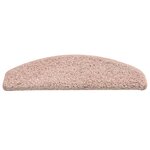 vidaXL Tapis de marches d'escalier 15 Pièces Rose clair 65x21x4 cm