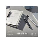 PARKER IM ESSENTIEL Stylo plume  Acier  Plume fine  encre bleue  Coffret cadeau