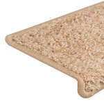 vidaXL Tapis d'escalier 15 Pièces Doré 65x21x4cm