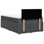 vidaXL Sommier à lattes de lit avec matelas Gris foncé 120x200cm Tissu