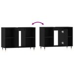 vidaXL Armoire de salle de bain noir 80x33x60 cm bois d'ingénierie
