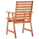 vidaXL Chaises à manger d'extérieur lot de 8 Bois d'acacia massif